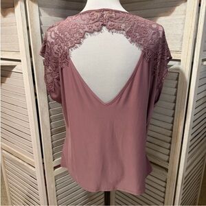 NEW•2X•Slinky Lace Detail Mauve/Light Purple